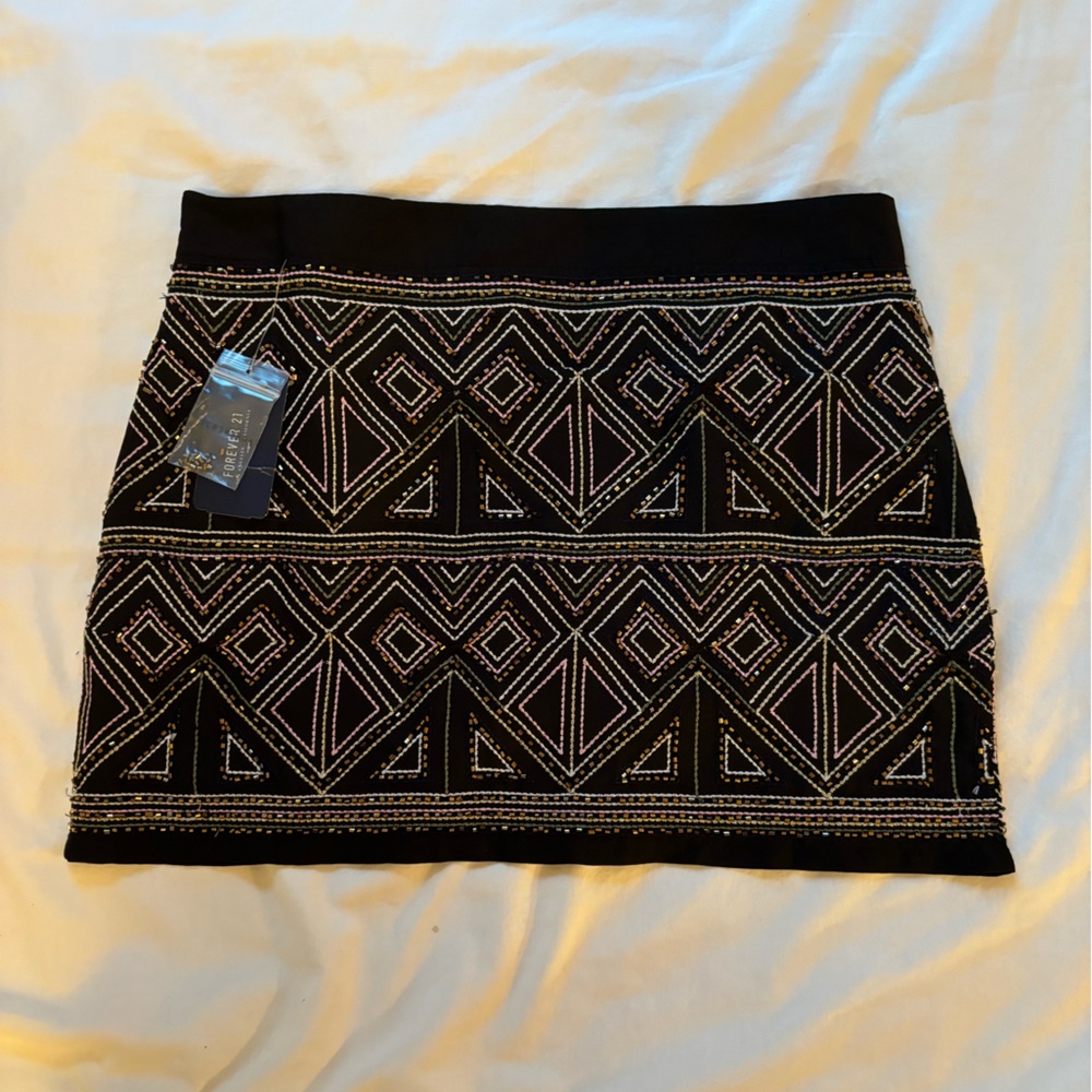 Beaded mini skirt